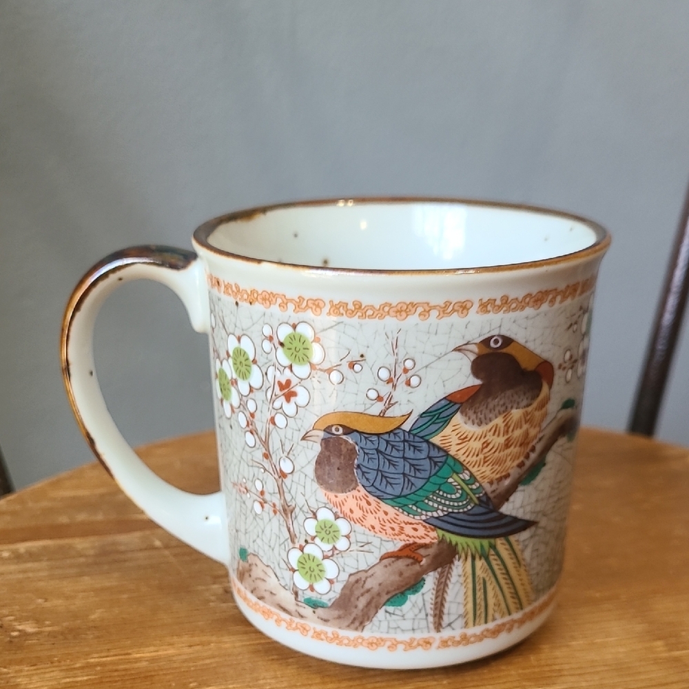 Vintage Satsuki Satsuma Japan Pheasant Mug